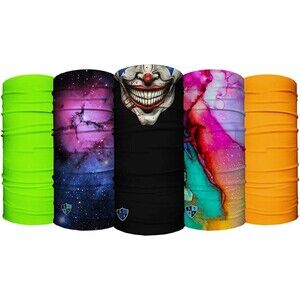 Set of 5 UV Face Shield - Multipurpose Neck Gaiter for Men and Women